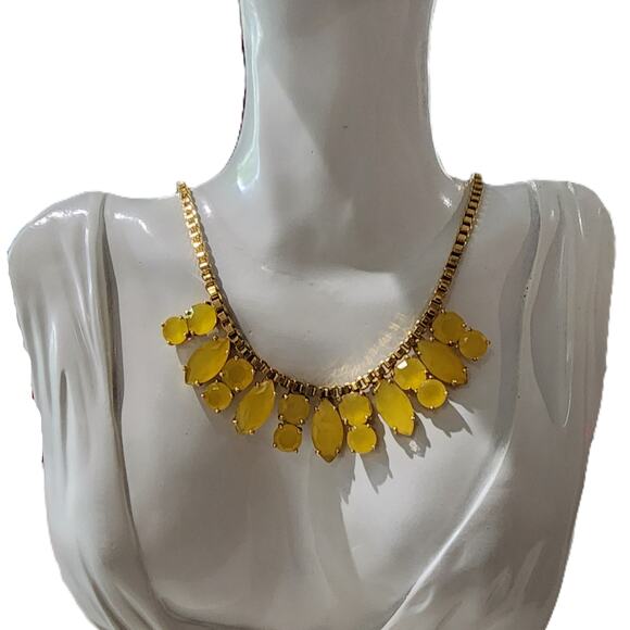 Kate Spade Neon Yellow Marquee Bib Statement Necklace - Picture 10 of 10